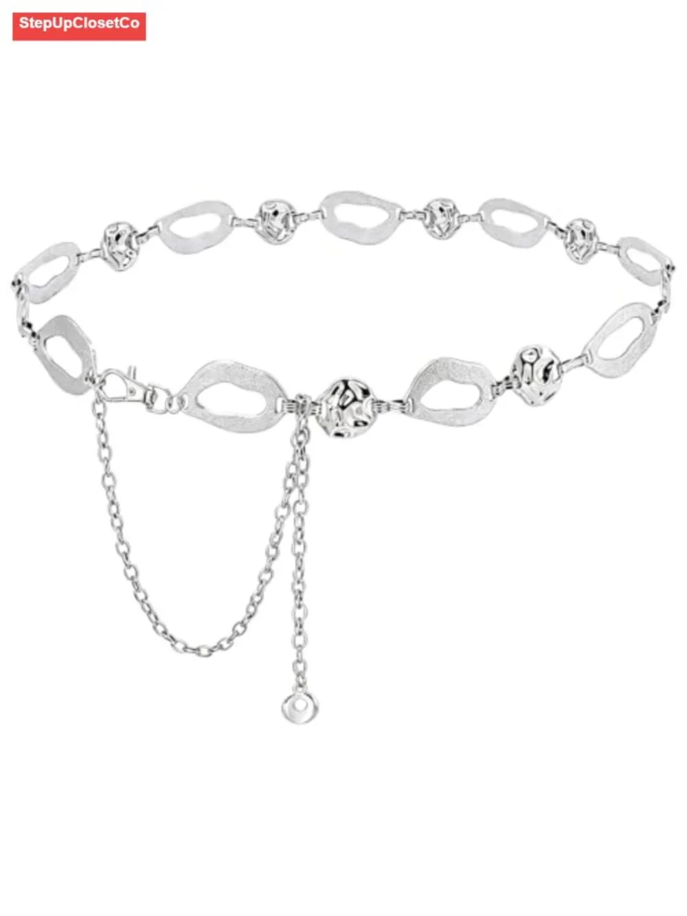 Women's Metal Waist Chain Belt Adjustable Hip Hop Belly Chain for Dresses Jeans